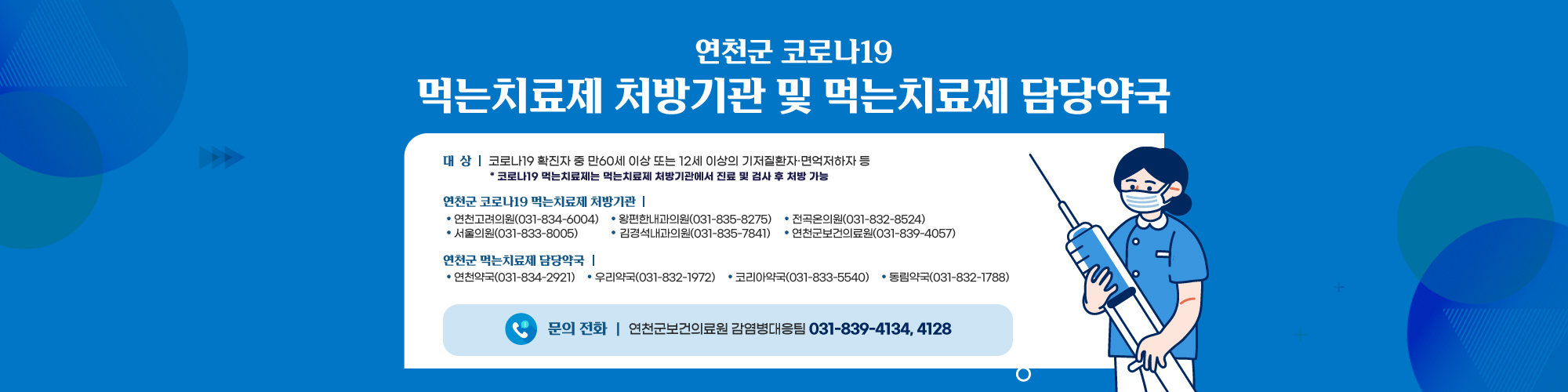 2024 연천군 코로나19 먹는치료제 처방기관 및 먹는치료제 담당약국